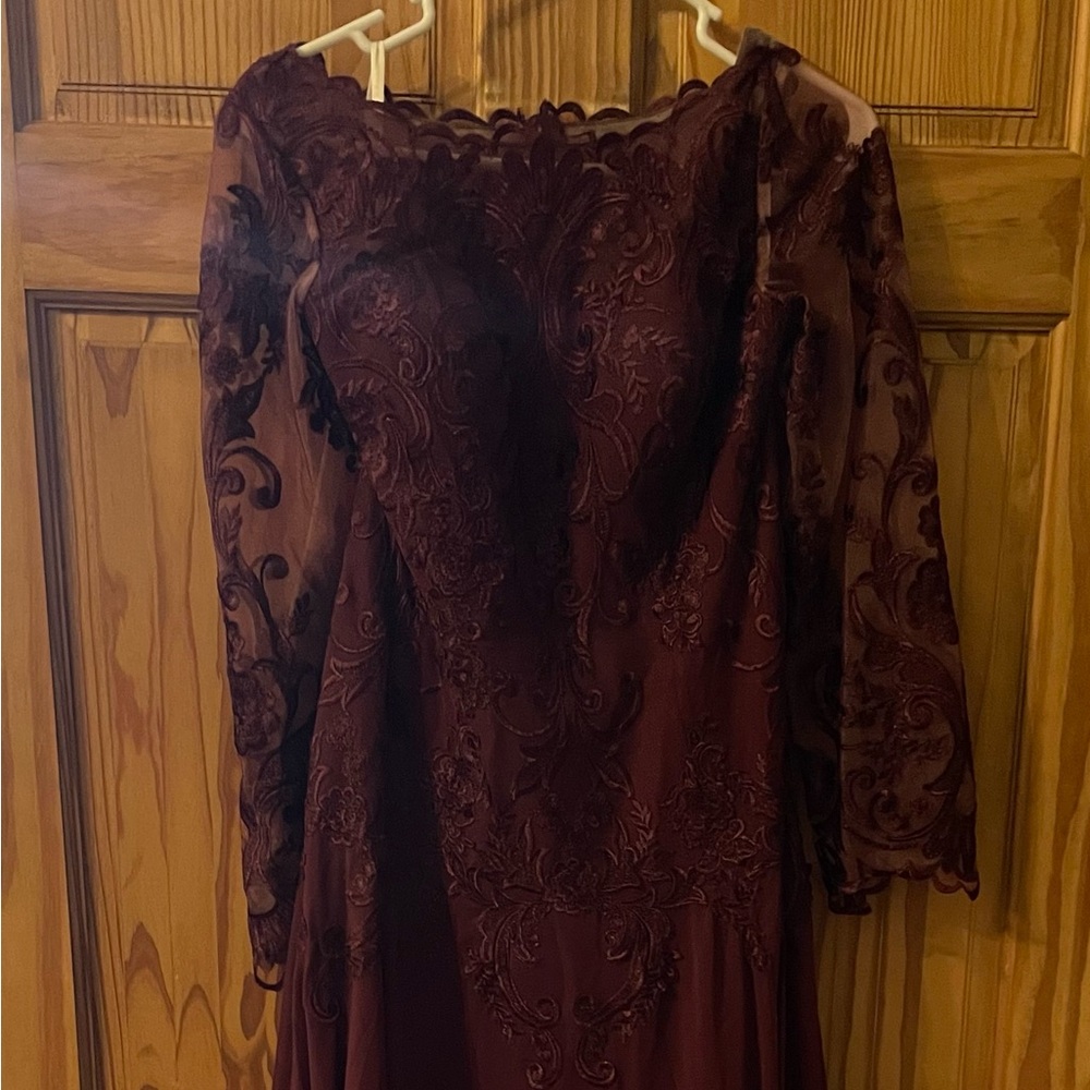Cabernet Mother of the Bride dress.